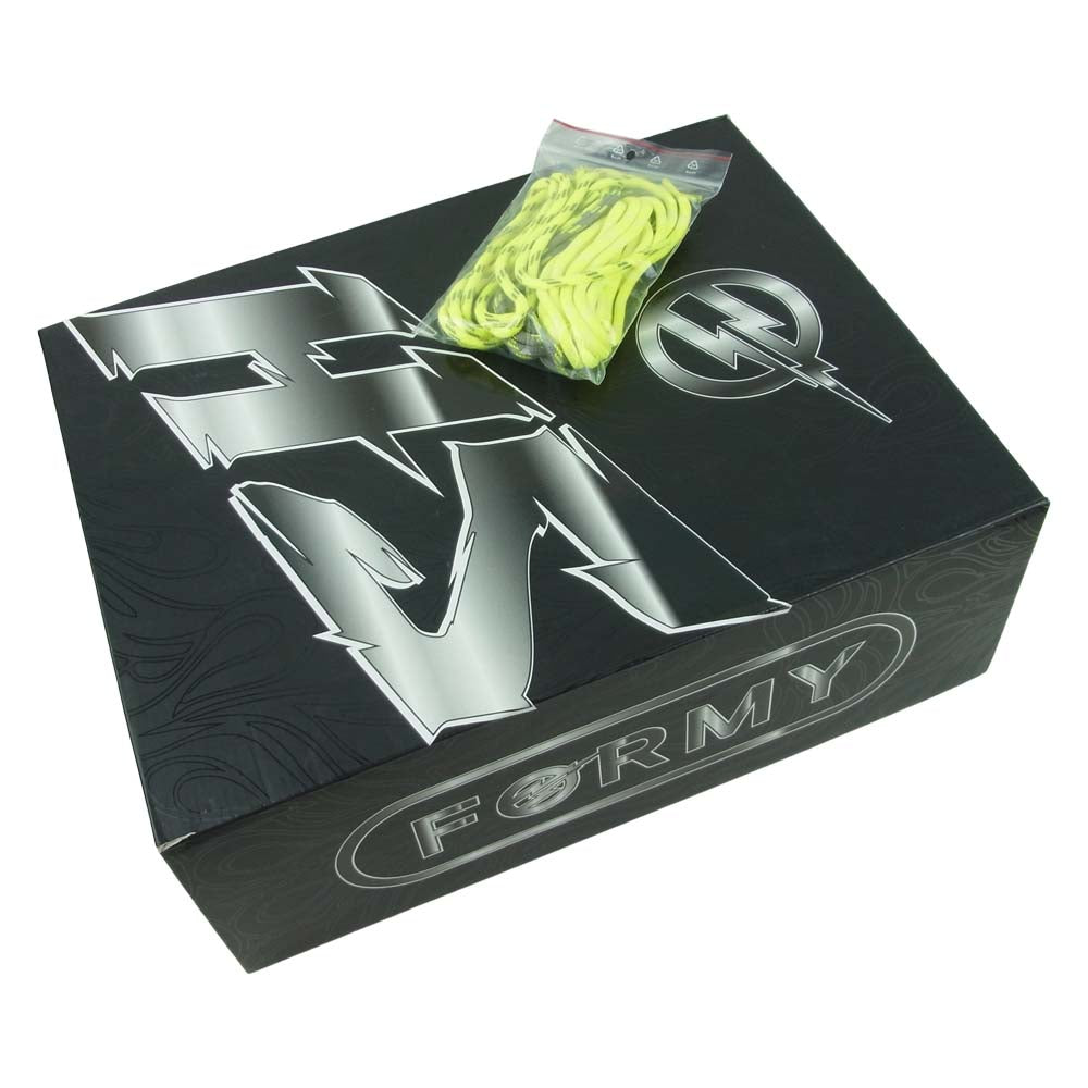 フォーミースタジオ THUNDER サンダーパターン スニーカー グレー系 イエロー系 42【中古】