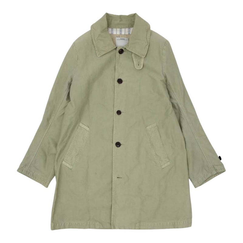 VISVIM ビズビム 16SS 0116105013014 HERGE COAT DMGD CHINO LT GREEN FIL EXCLUSIVE  ダメージ チノ コート ライトグリーン系 １【中古】