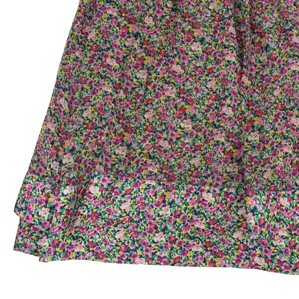 Drawer ドゥロワー シルク100% 花柄 ギャザースカート マルチカラー系 36【中古】