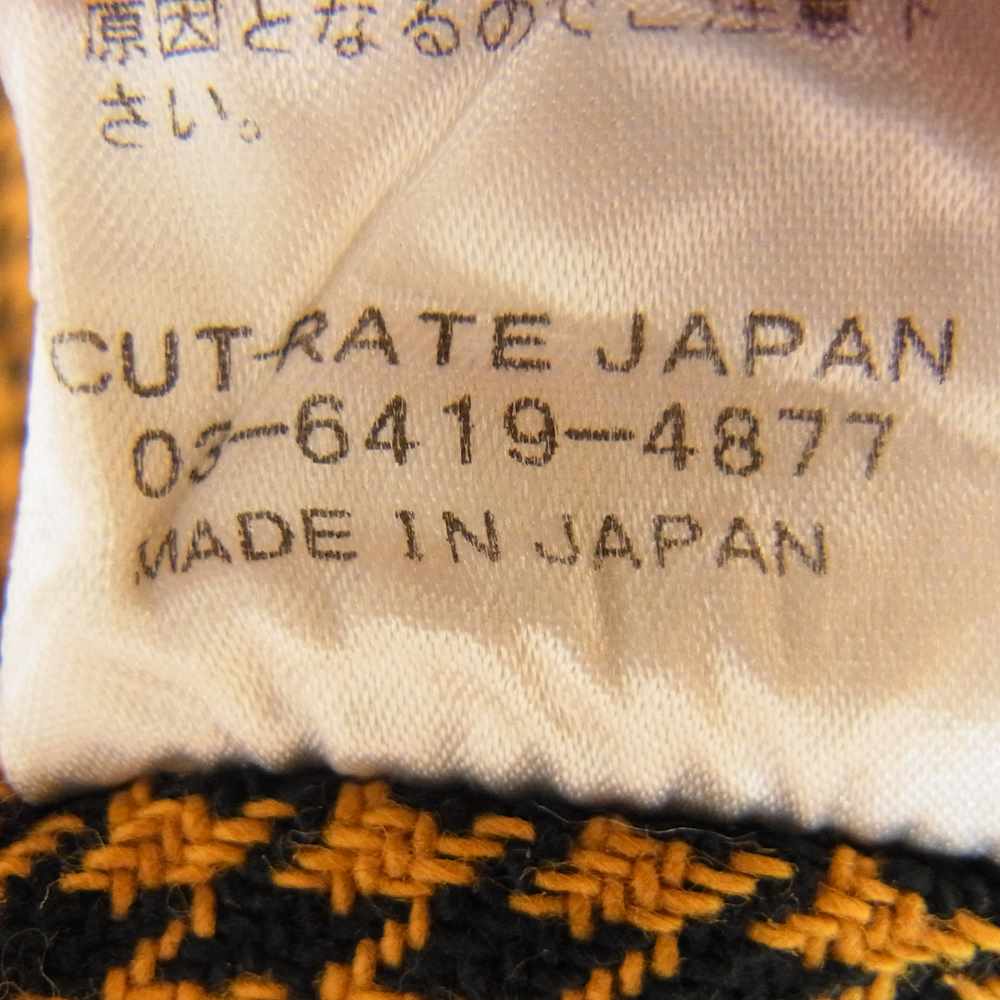 CUT RATE カットレイト 千鳥柄 半袖 シャツ イエロー系 M【中古】