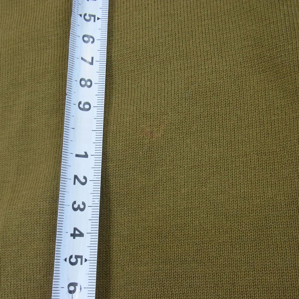 crepuscule クレプスキュール ポケット ニット 半袖 Tシャツ カーキ系 1【中古】
