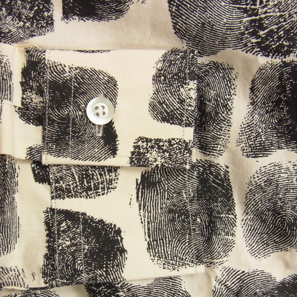 N.HOOLYWOOD エヌハリウッド 111ーSH03pieces 総柄 プリント 長袖 シャツ ブラック系 36【新古品】【未使用】【中古】