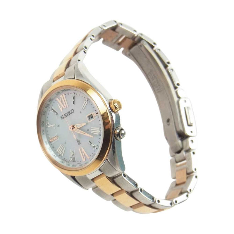 SEIKO 電波時計 シルバー SEIKO セイコー SSQV040 LUKIA ルキア SS