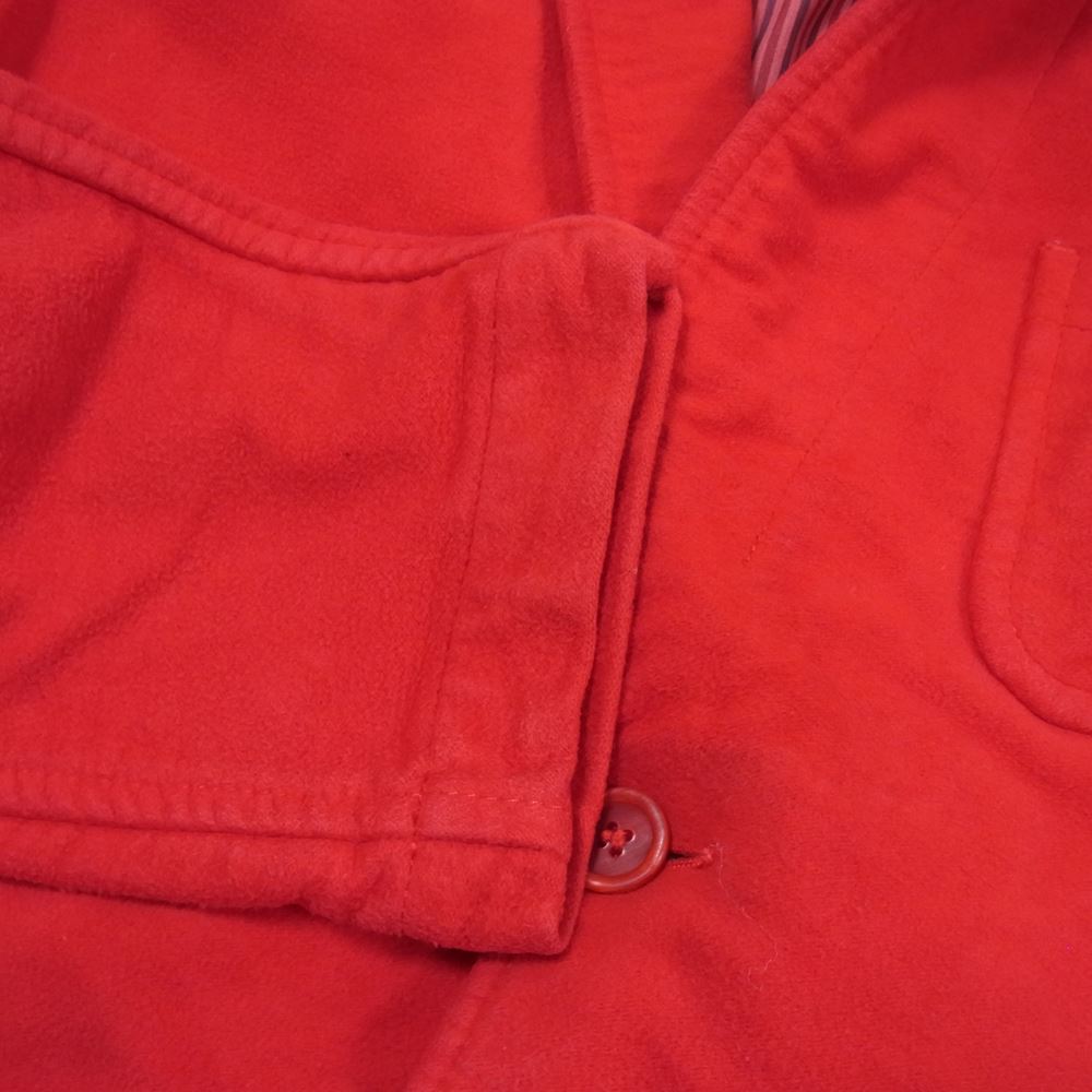 COMME des GARCONS コムデギャルソン SHIRT フランス製 W18116 製品染め 起毛コットン パッカリング テーラード ジャケット レッド系 M【中古】