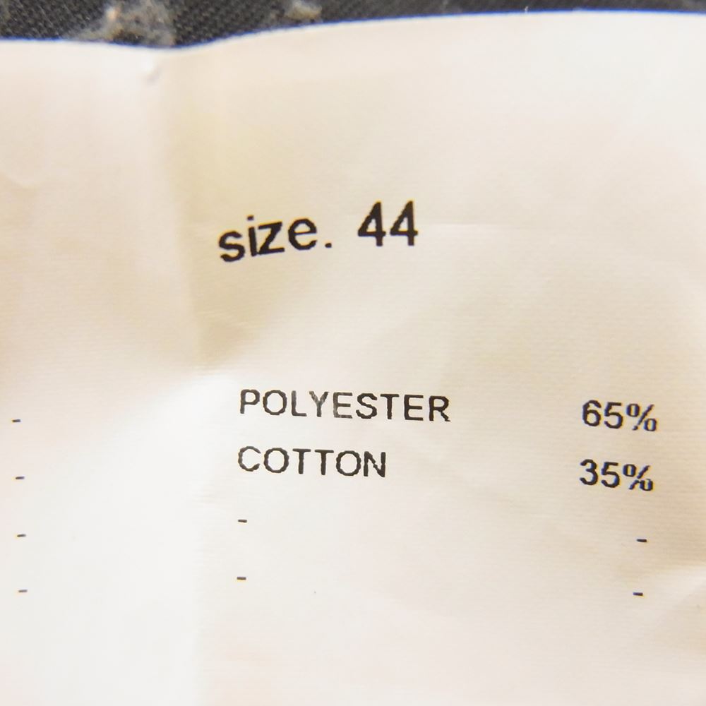 NEON SIGN ネオンサイン Lot.00010 WORK SHIRT H/S - BLK テーププリント 半袖 シャツ ブラック系 44【中古】