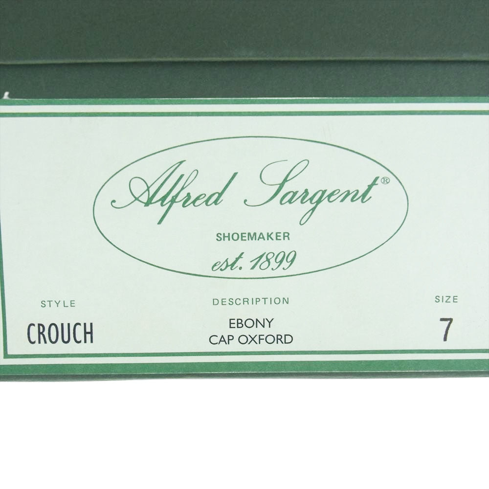 アルフレッドサージェント CROUCH スエード パンチドキャップトゥ シューズ ダークブラウン系 7【中古】