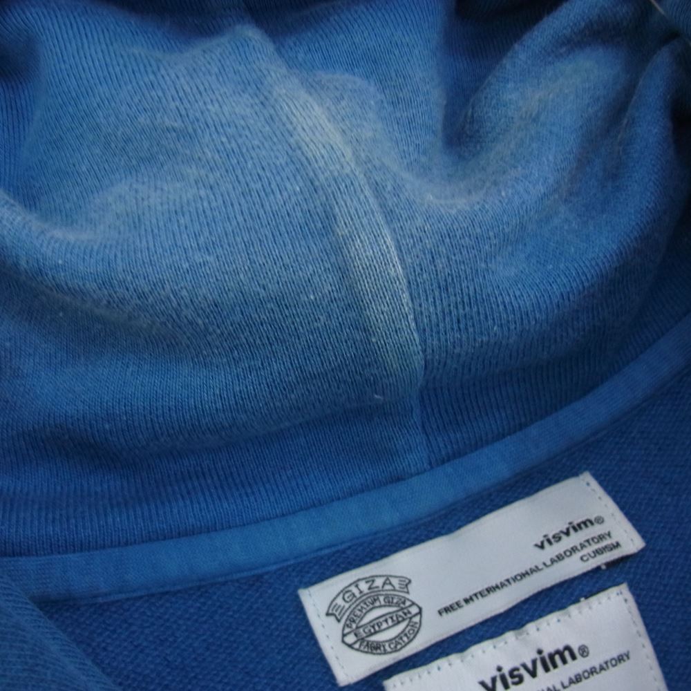 VISVIM ビズビム 12SS 0112105010021 INDIGO HOODIE F.Z. GIZAインディゴ フーディ ジップ パーカー ブルー系 2【中古】
