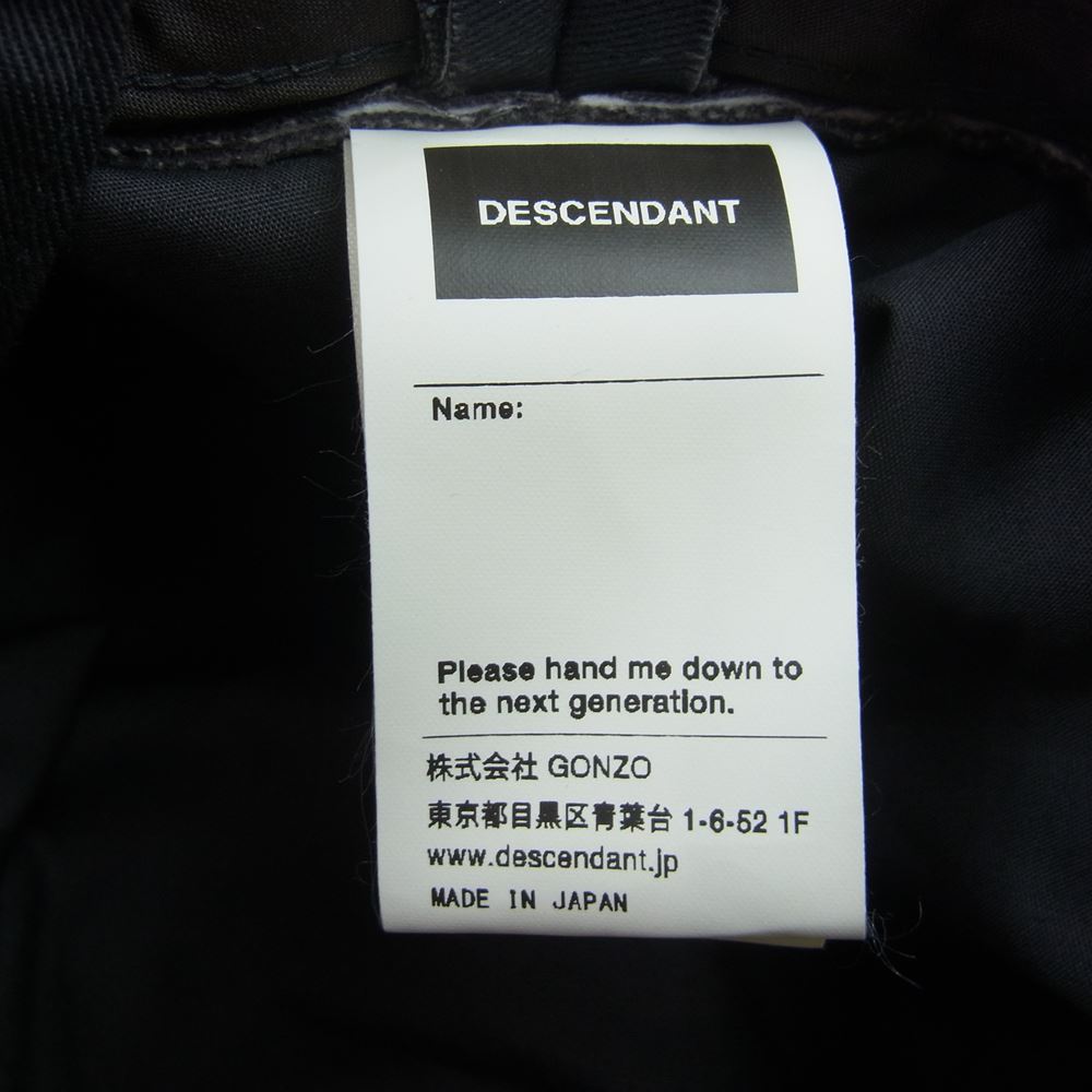DESCENDANT ディセンダント 加工 コットン バケット ハット グレー系 3【中古】