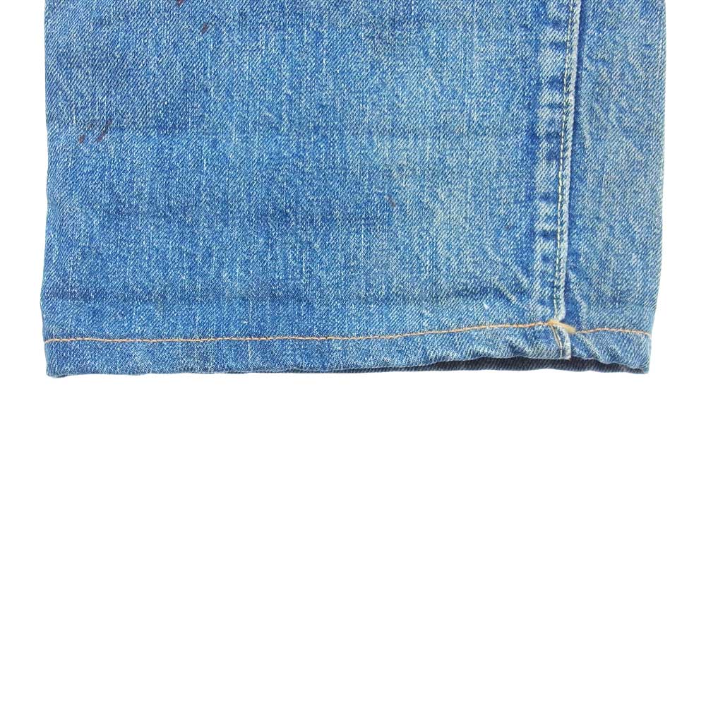 Levi's リーバイス 50s 60s 501XX オリジナル ヴィンテージ デニムパンツ 刻印S 足長R Vステッチ ループズレ 赤耳 リペア インディゴブルー系【中古】