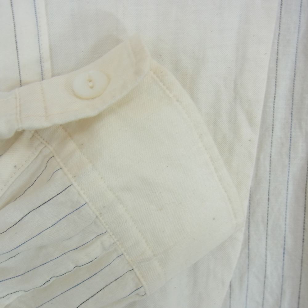 JELADO ジェラード JC-1015 Rat's Shirts ストライプ ビブ フロント シャツ オフホワイト系 L【中古】