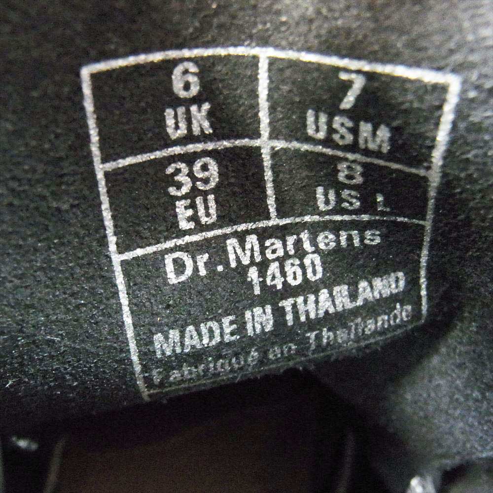 Dr.Martens ドクターマーチン VEGAN Chrome 8ホール エナメル ブーツ ブラック系 EU39【中古】