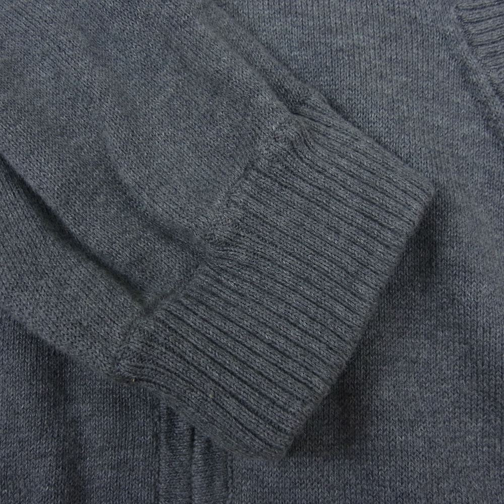 BURBERRY BLUE LABEL バーバリーブルーレーベル FB526-102-08 7分丈 ジップアップ ニット パーカー グレー系 38【中古】