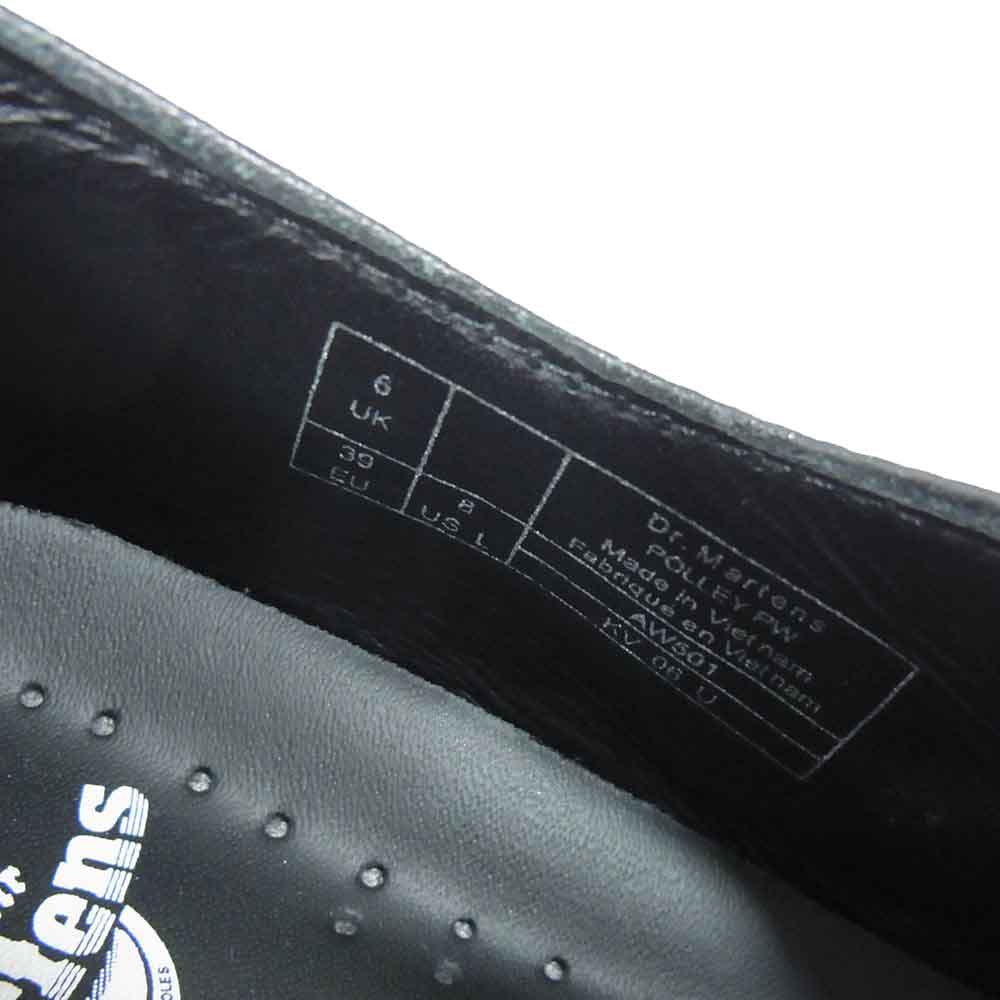 Dr.Martens ドクターマーチン AW501 CORE Polley ポリー ストラップ シューズ Tバー メリージェーン ブラック系 UK6【美品】【中古】