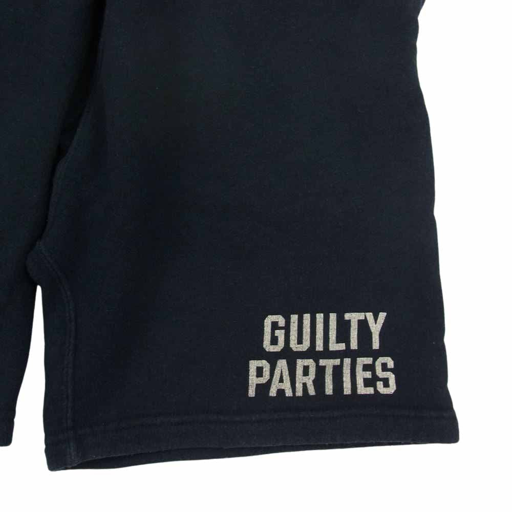 WACKO MARIA ワコマリア GUILTY PARTIES プリント スウェット ショート パンツ ネイビー系 S【中古】