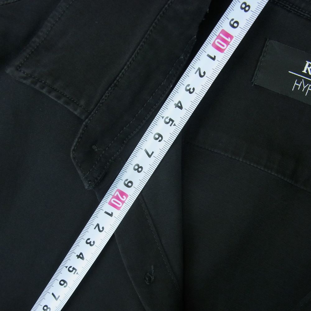 REPLAY リプレイ 514914159 国内正規品 HYPERFLEX ハイパーフレックス 7.5オンス 比翼 ストレッチ 長袖 シャツ ブラック系 L【中古】
