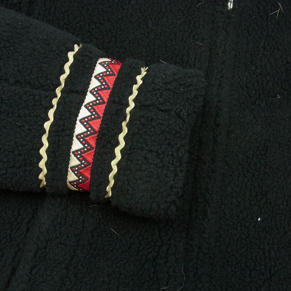 COOTIE クーティー コヨーテファー チロリアン ボア ジャケット ポリエステル 日本製 ブラック系 L【中古】