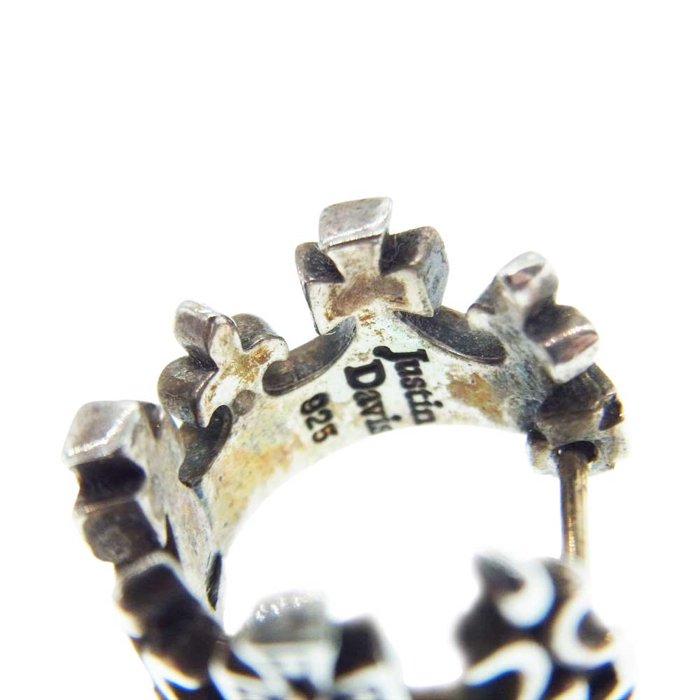 Justin Davis ジャスティンデイビス クラウン フープ ピアス 片耳用 シルバー系【中古】