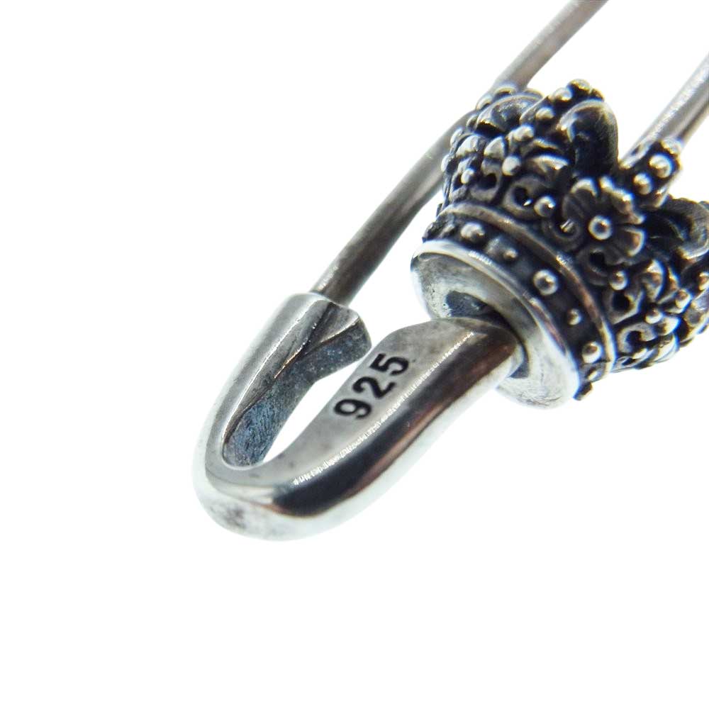 Justin Davis ジャスティンデイビス SEJ323 THRASH Earring スラッシュ クラウン 安全ピン ドロップ ピアス 片耳用 シルバー系【中古】