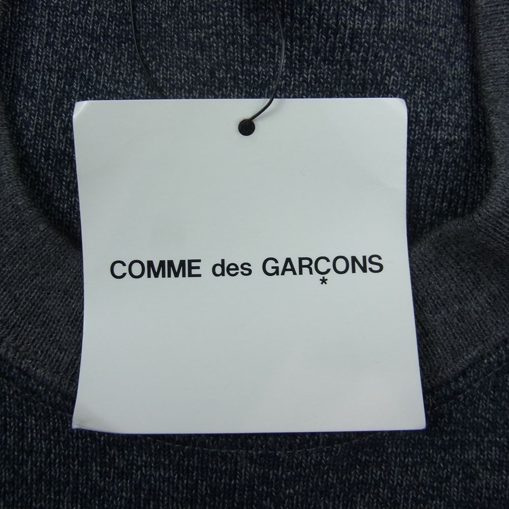 COMME des GARCONS HOMME コムデギャルソンオム AD2005 HQ-T015 半袖 ニット Tシャツ グレー系 S【極上美品】【中古】