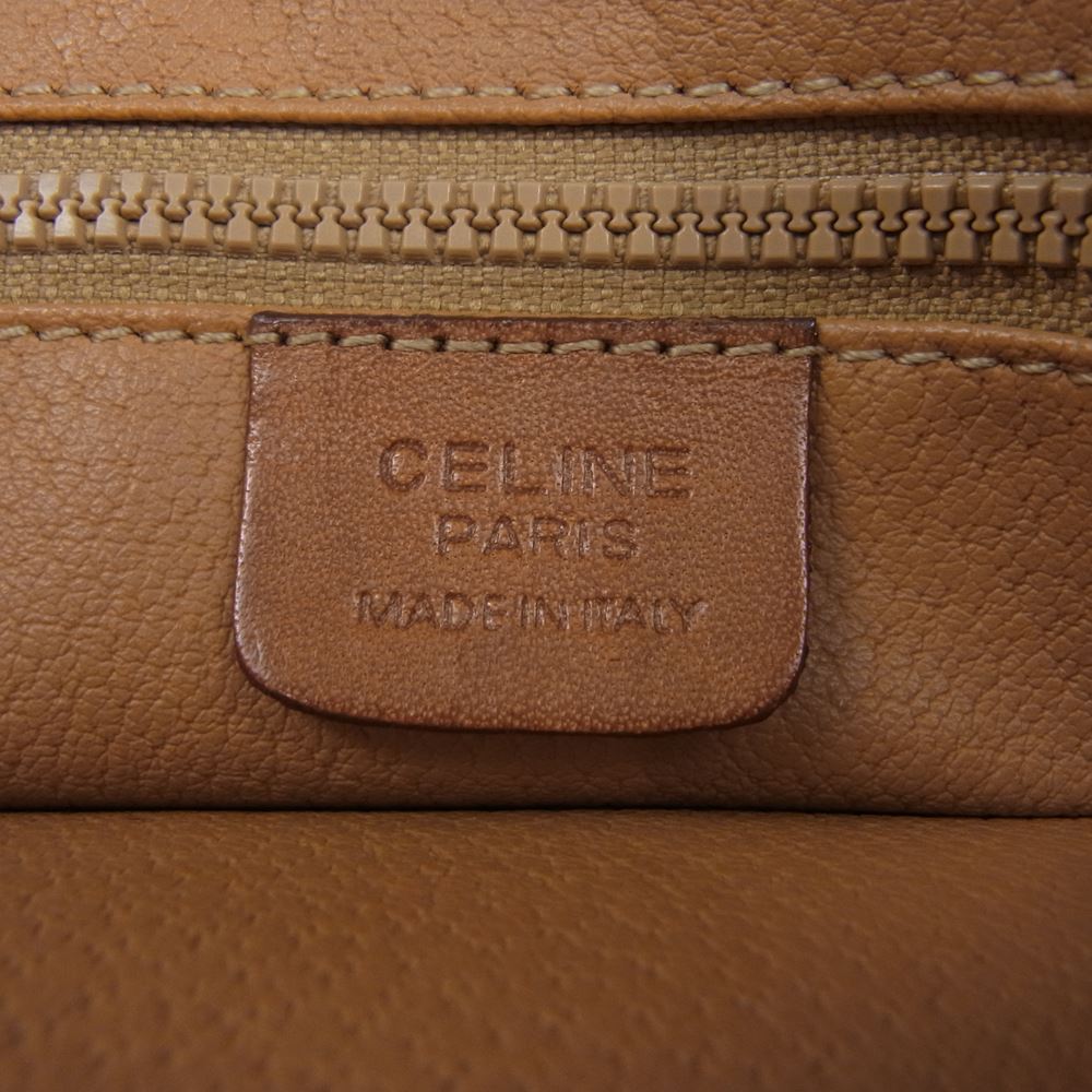 CELINE セリーヌ マカダム セカンド クラッチ バッグ ブラウン系【中古】