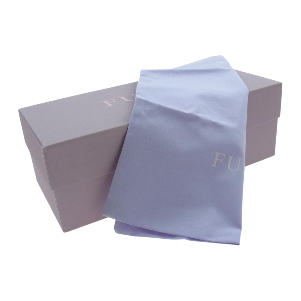 Furla フルラ ファー チャーム付 2トーン パンプス ブラック系 35【中古】