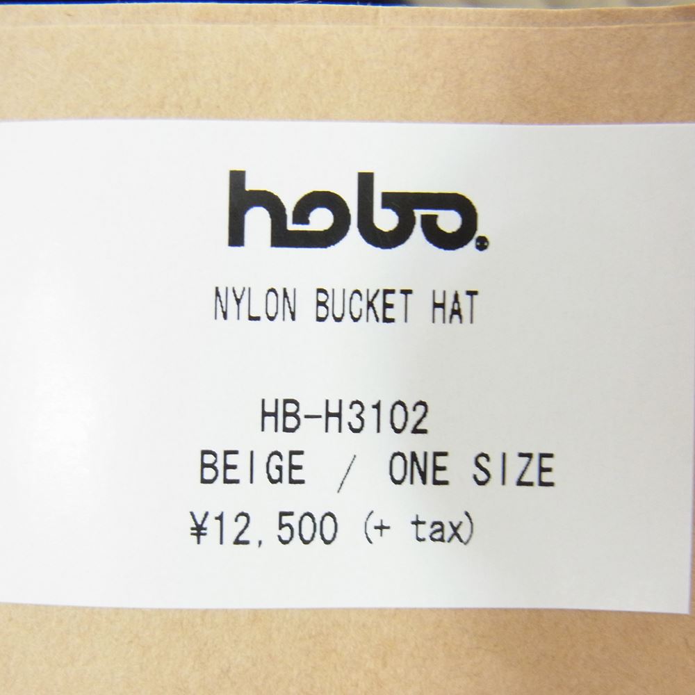 hobo ホーボー HB-H3102 NYLON BUCKET HAT ナイロン バケット ハット ベージュ系 ONE SIZE【極上美品】【中古】