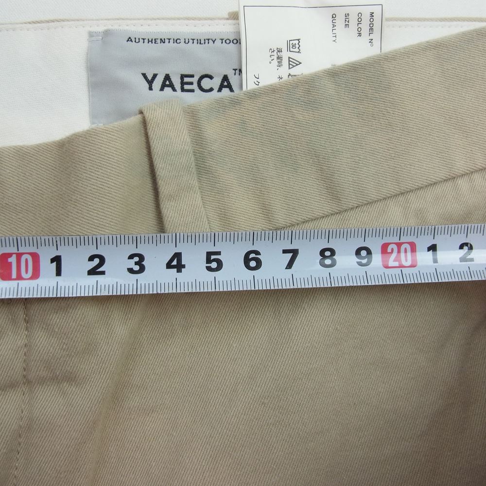 YAECA ヤエカ 11607 ストレート コットン チノ パンツ ベージュ系 32【中古】