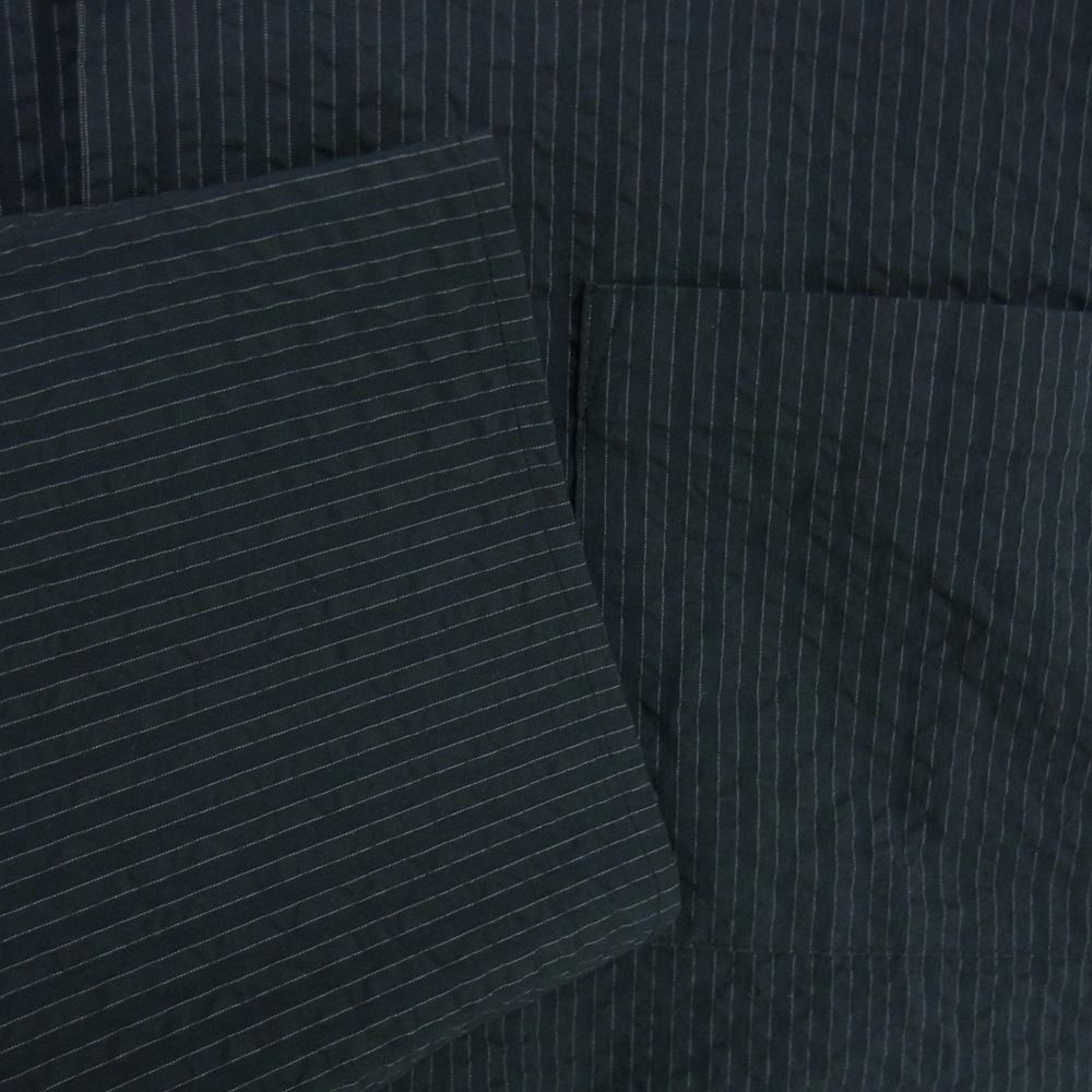 marka マーカ M20E-10SH02C SIDE SLIT OPEN COLLAR シアサッカー オープンカラー 長袖シャツ ブラック系 2【中古】