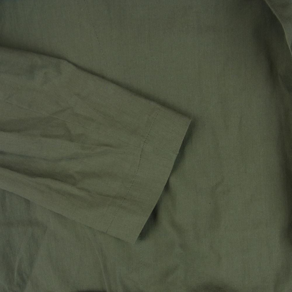 KAZUYUKI KUMAGAI ATTACHMENT カズユキクマガイアタッチメント KC82-021 シャンブレーローン ロング ストール コート シャツ 長袖 カーキ系 1【中古】