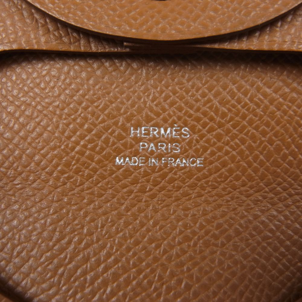 HERMES エルメス 2023年製 バスティア B刻印 ヴォ―エプソン コインケース ライトブラウン系【中古】