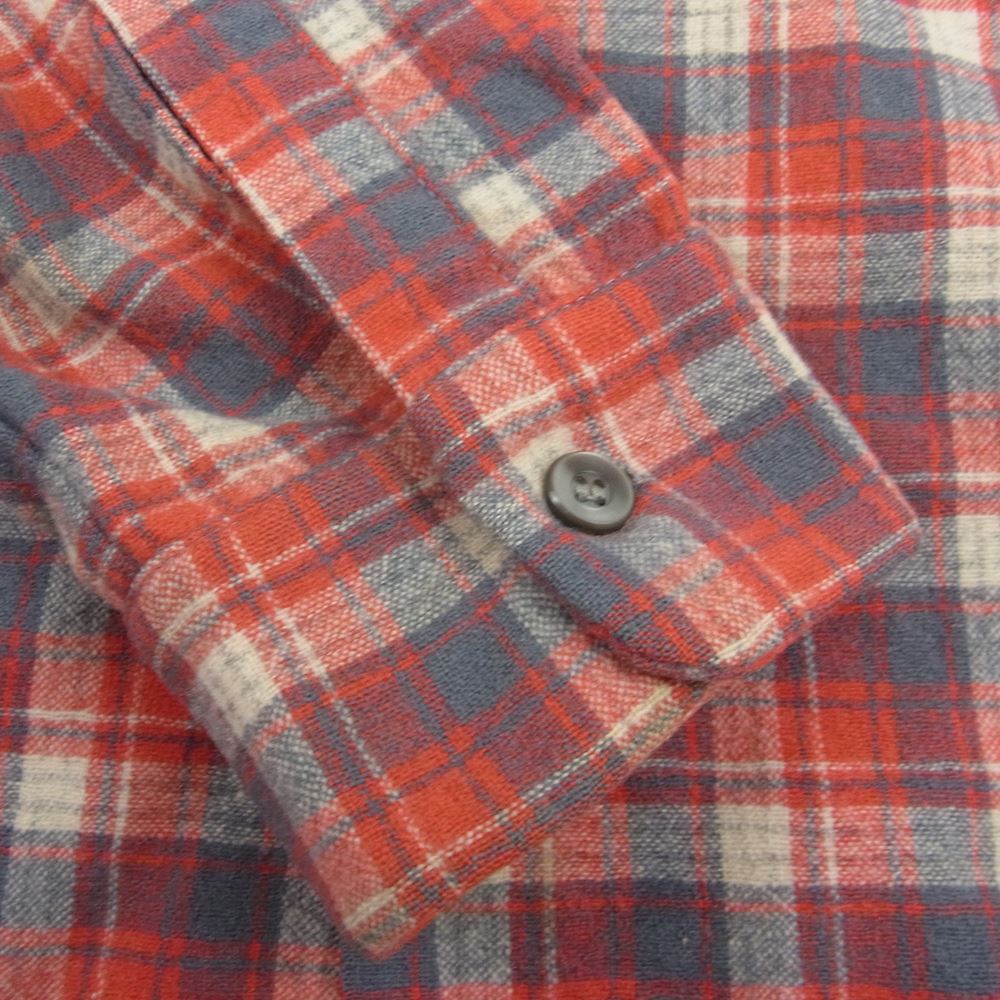 スカイライン ヴィンテージ 50s ウール チェック シャツ レッド系 グレー系 L【中古】
