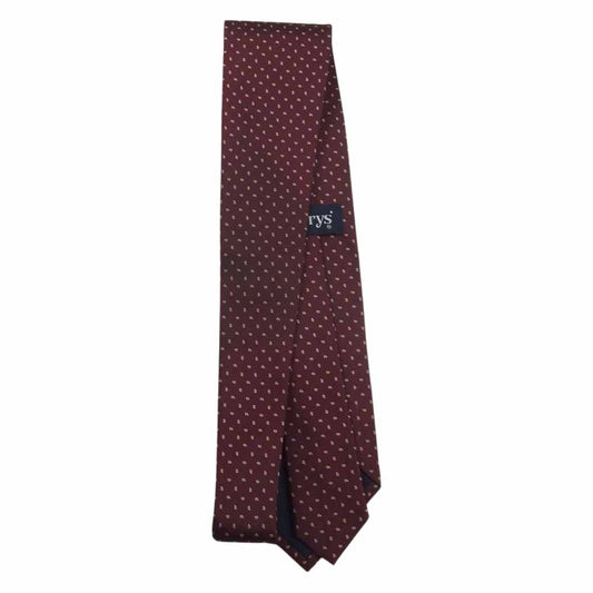 バーバリーズ SILK シルク ドット ワンポイント ネクタイ エンジ系【中古】
