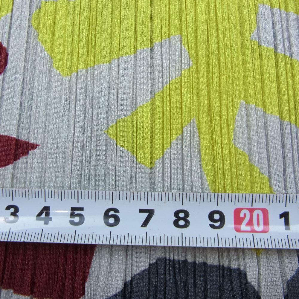 PLEATS PLEASE プリーツプリーズ イッセイミヤケ PP31-JG985 プリーツ加工 総柄 フラワー 花柄 ロング スカート マルチカラー系 1【美品】【中古】