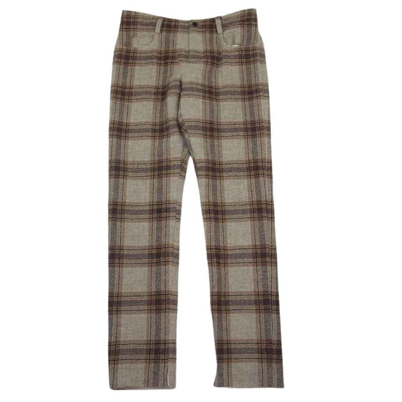 SUNSEA サンシー 16AW 16A46 CHECK PANTS ウール チェック パンツ ...