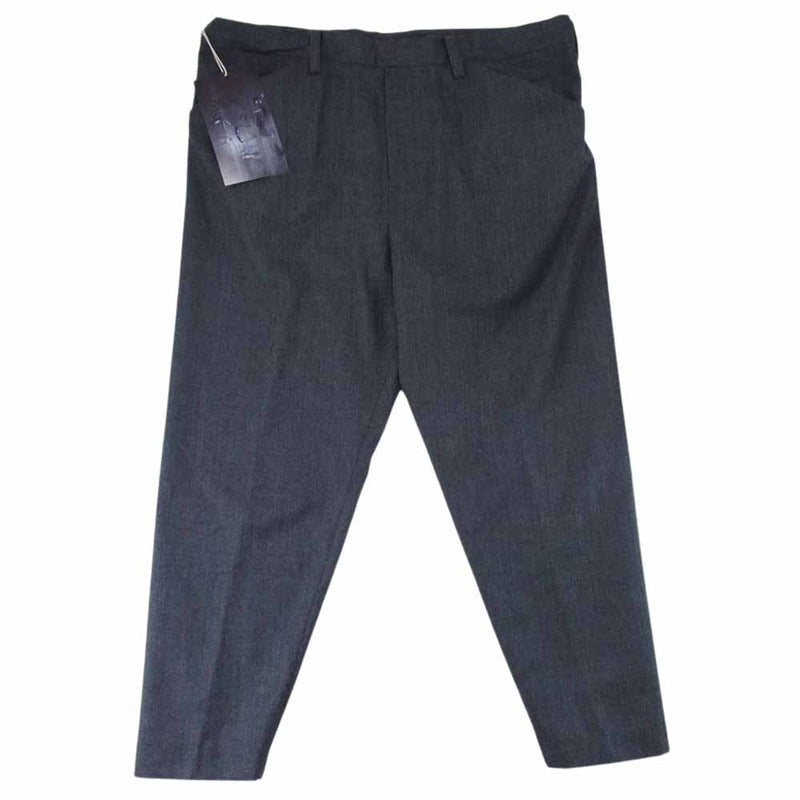 SUNSEA サンシー 19AW 19A42 N.M BRUSHED PANTS ウール スラックス ブラック チャコール系  2【新古品】【未使用】【中古】