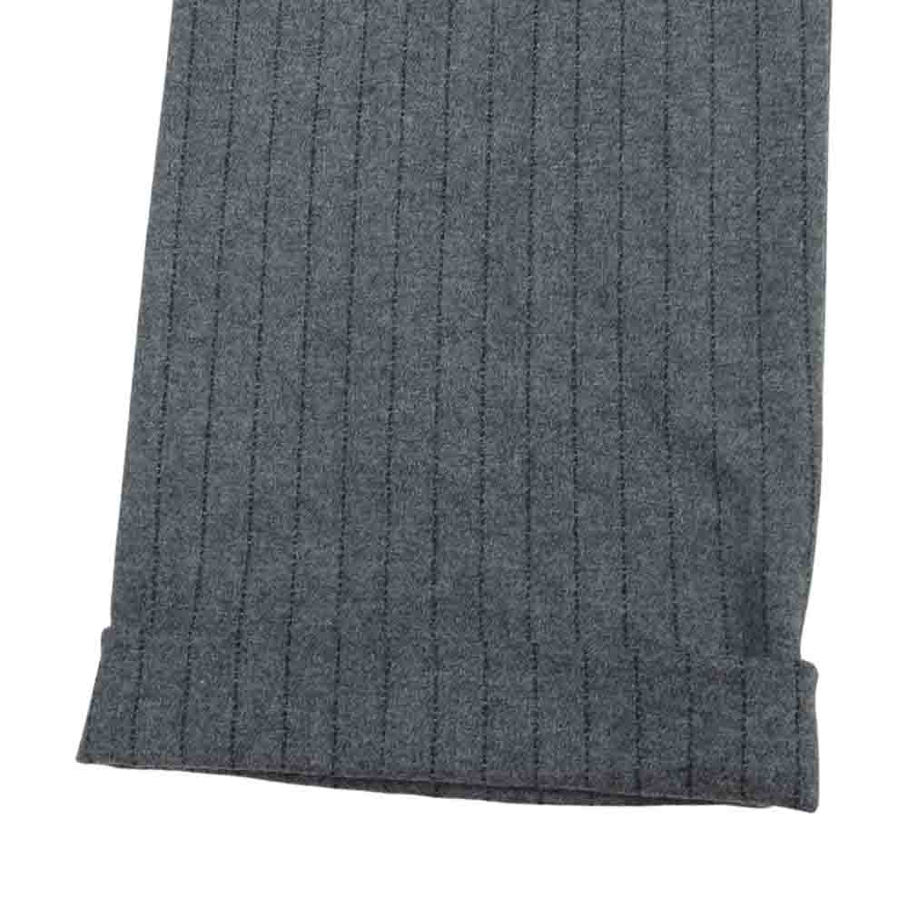 SUNSEA サンシー 19AW 19A47 PENCIL STRIPE TEKETEKE PANTS ウール ペンシル ストライプ パンツ グレー系 ネイビー系 3【新古品】【未使用】【中古】