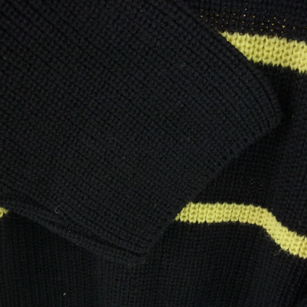 ノーマティーディー N28-KN01 Big Stripe Sweater ビッグ ストライプ セーター ニット ブラック系 2【中古】