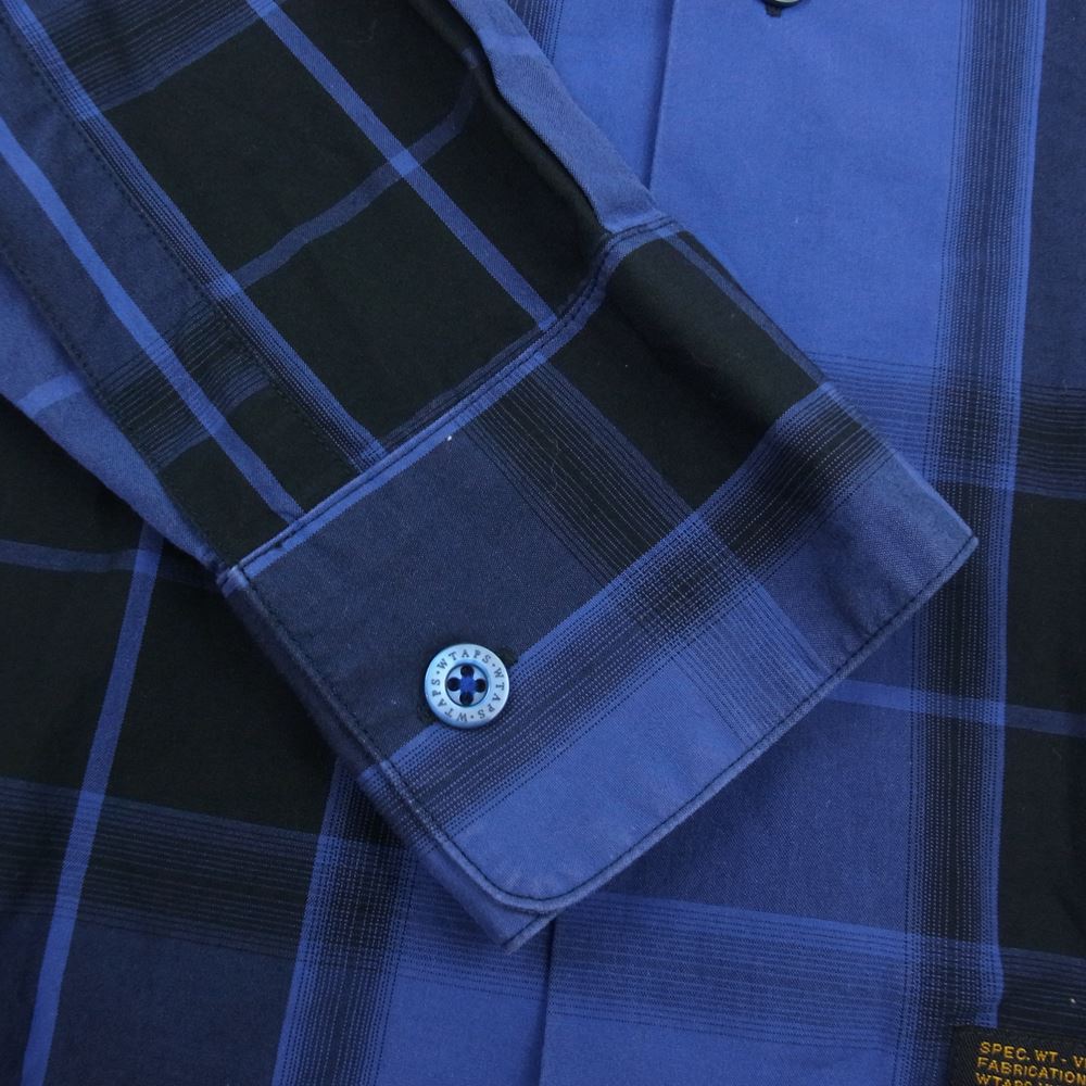 WTAPS ダブルタップス 13SS 131GWDT-SHM05 L/S VATOS SHIRT ヴァトーズ シャツ チェック ネイビー系 M【中古】