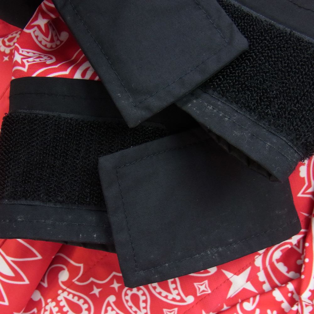 Supreme シュプリーム 14AW × THE NORTH FACE ノースフェイス Bandana Mountain Parka バンダナ マウンテン パーカー ジャケット レッド系 L【中古】