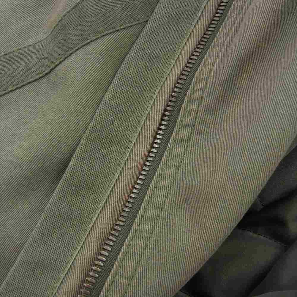 イヴサロモン 国内正規品 ARMY 1141363 ムートン 襟ボア ミリタリー ショート ジャケット カーキ系 36【中古】