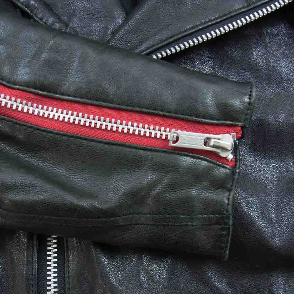 HYSTERIC GLAMOUR ヒステリックグラマー 0103LB01 ラムレザー ダブル ライダース ジャケット ブラック系 FREE【中古】