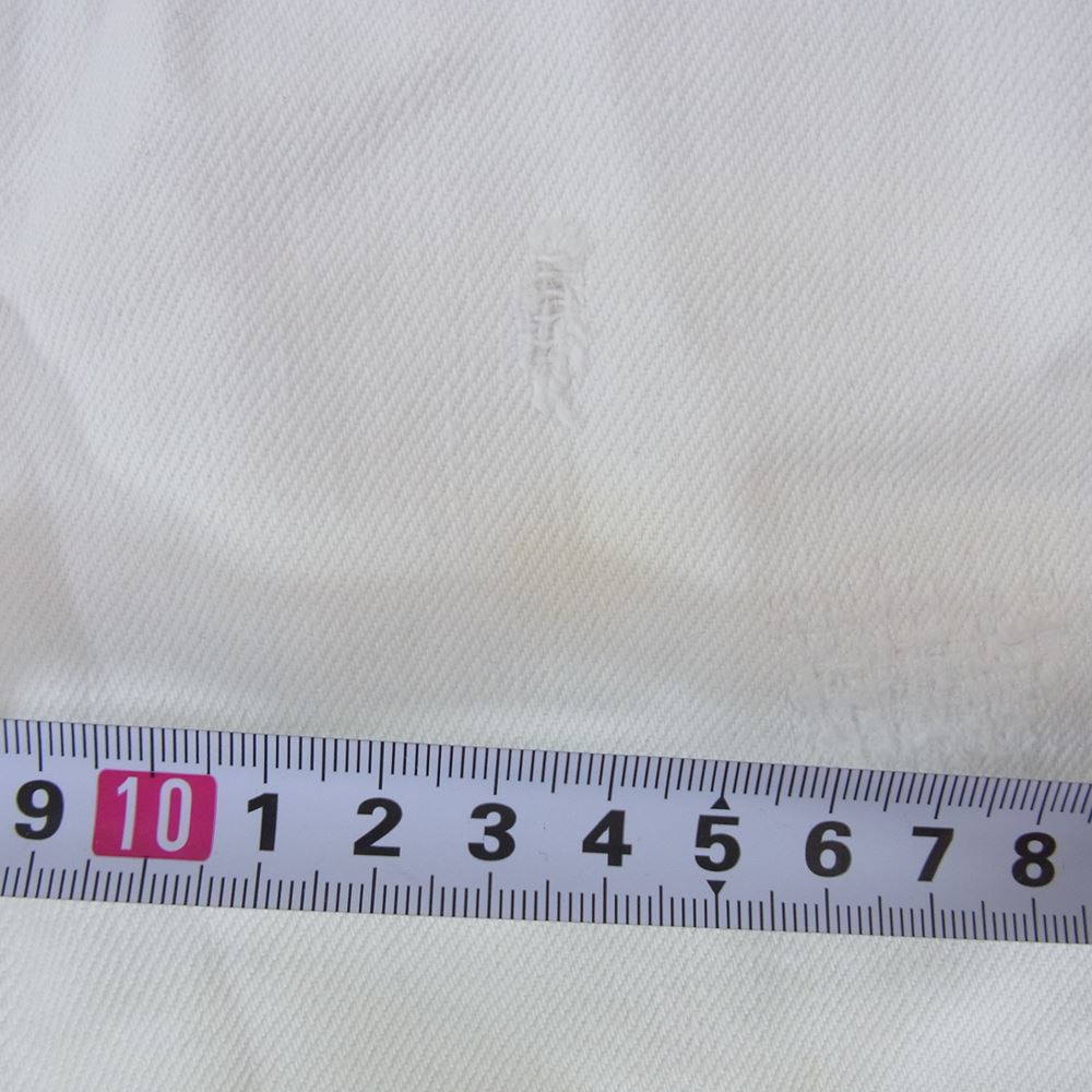 SAINT LAURENT サンローラン 415452 Y888L クラッシュ ダメージ リペア加工 デニム パンツ ホワイト系 28【中古】