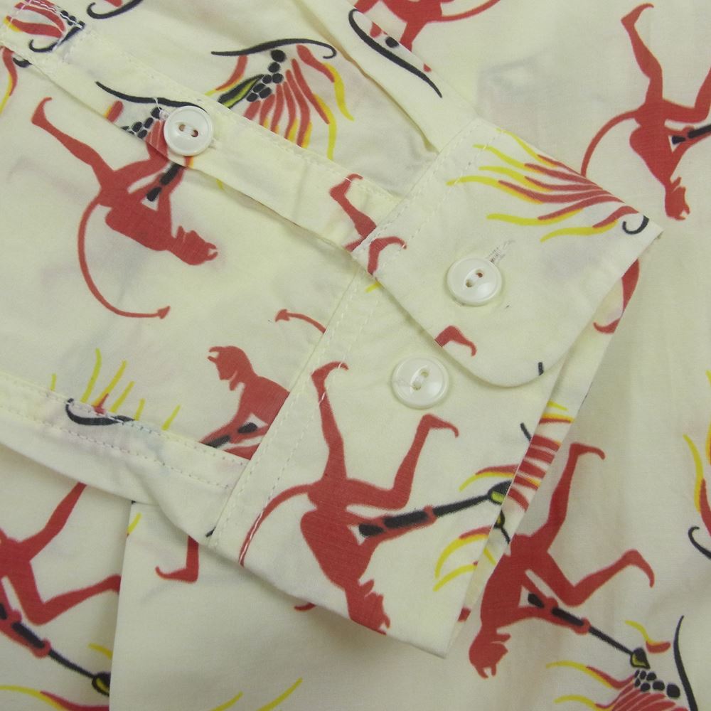 CUSHMAN クッシュマン 25619 ロングスリーブ ハワイアンシャツ イエロー系【中古】