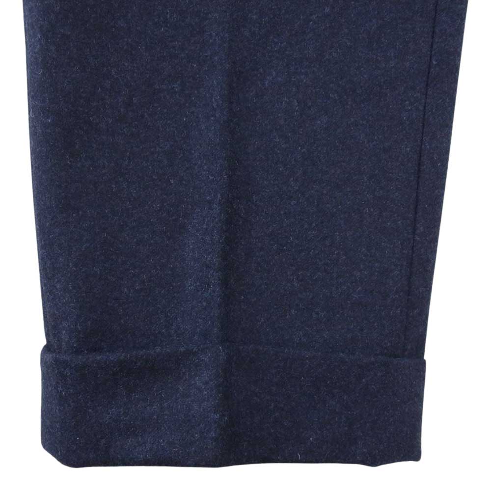 INCOTEX インコテックス 1NT035 100's ウール スラックス パンツ ネイビー系 46【中古】
