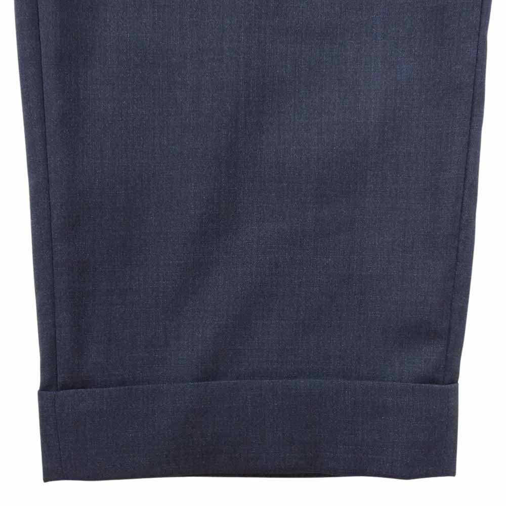 COMME des GARCONS HOMME PLUS コムデギャルソンオムプリュス PG-P046 AD2020 ウール100% 裾ダブル ジップフライ スラックスパンツ ネイビー系 S【中古】