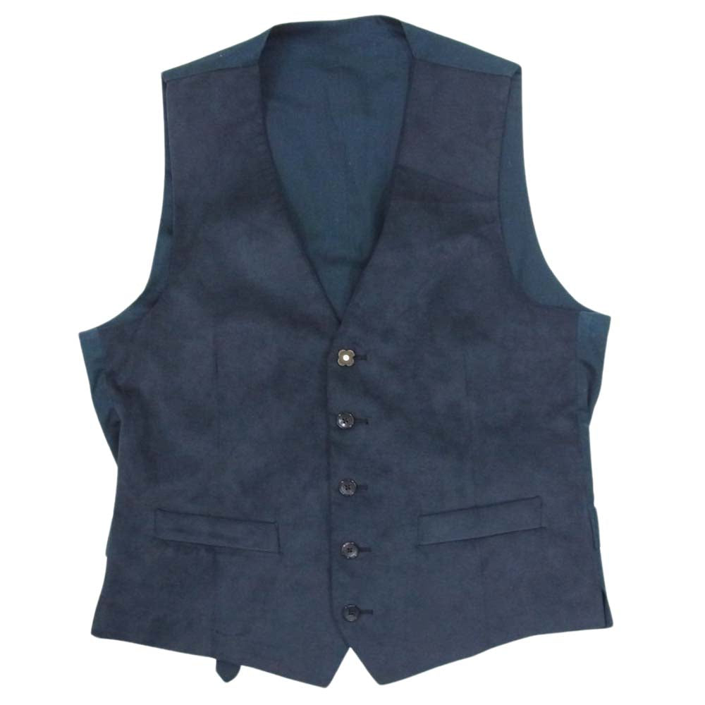 LARDINI ラルディーニ　ジレ（ベスト）ネイビー　46 ブートニエール付き ラルディーニ ベスト 46 LARDINI LARDINI ラルディーニ ブートニエール