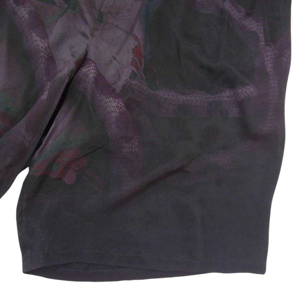 Yohji Yamamoto POUR HOMME ヨウジヤマモトプールオム 20SS HN-P69-218 Snake Woman Shorts In Black 内田すずめ 蛇女 ギャザーハーフパンツ ブラック系 2【中古】