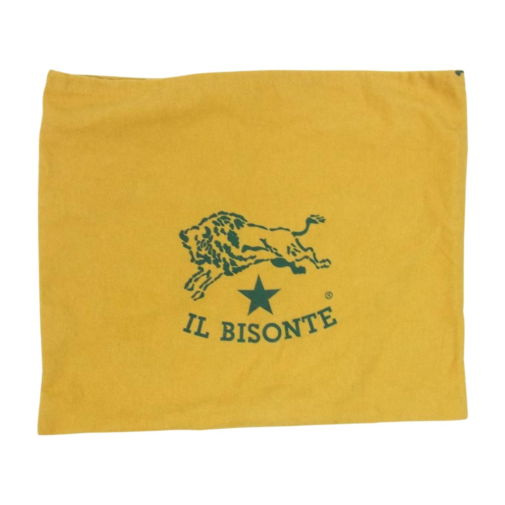 IL BISONTE イルビゾンテ カモフラ レザー切替 メッセンジャー ショルダーバッグ カーキ系【中古】