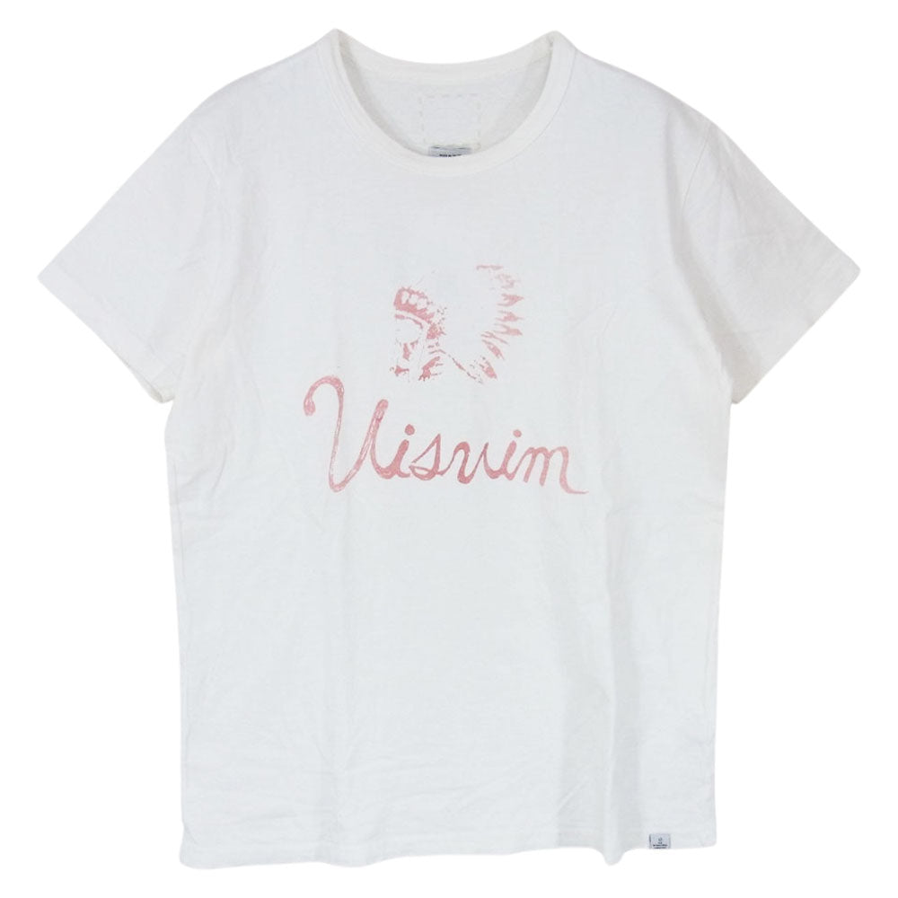 VISVIM ビズビム 0116105010053 ロゴ インディアン プリント 半袖 Tシャツ ホワイト系 1【中古】