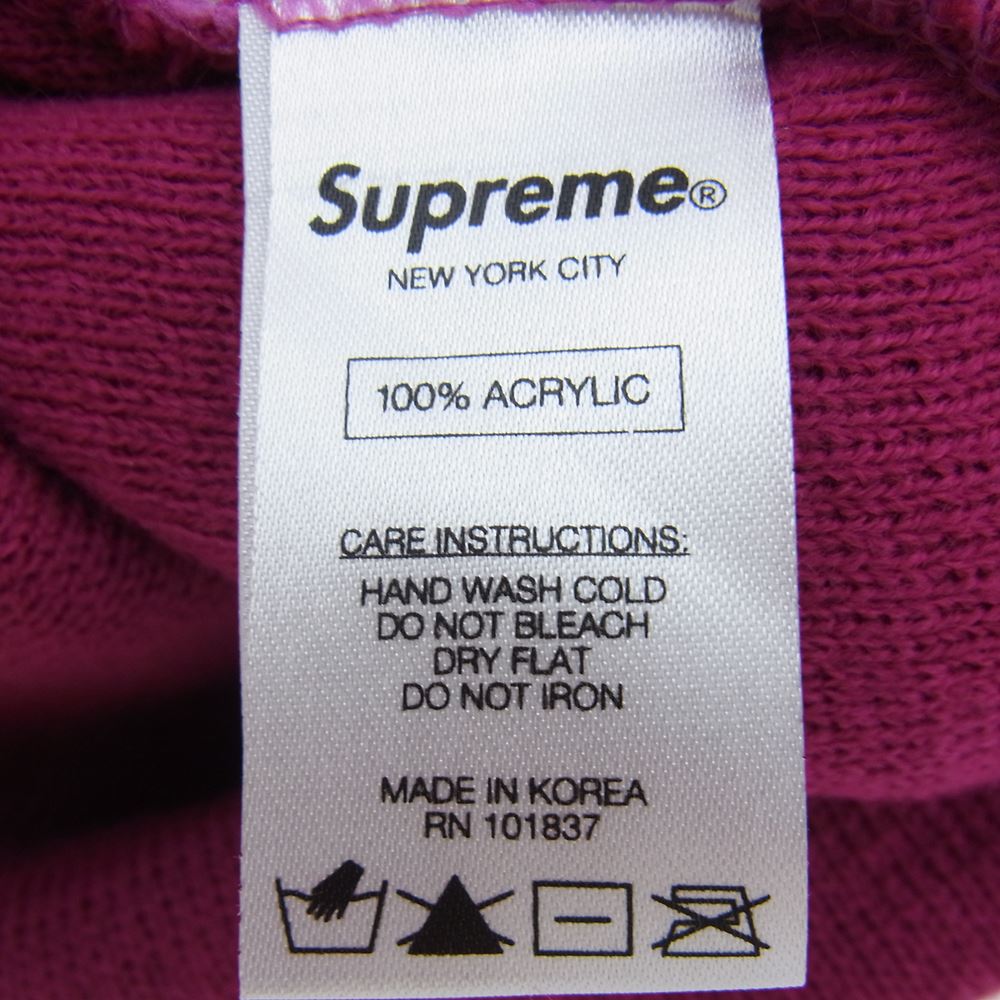Supreme シュプリーム Big Logo Beanie ビッグロゴビーニー ニットキャップ ピンク系【中古】